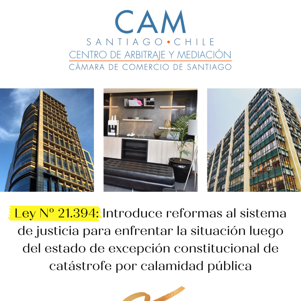 Ley Nº 21.394 y sus implicancias para el arbitraje institucional