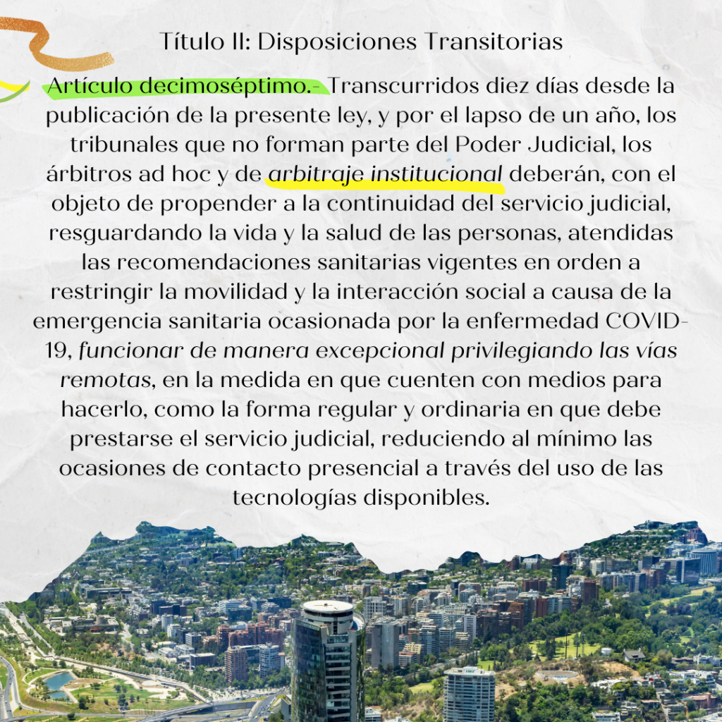 Ley Nº 21.394 y sus implicancias para el arbitraje institucional