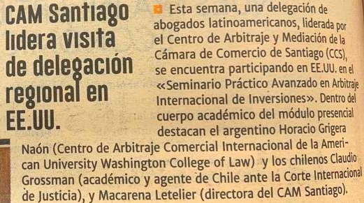 Delegación regional en Estados Unidos 