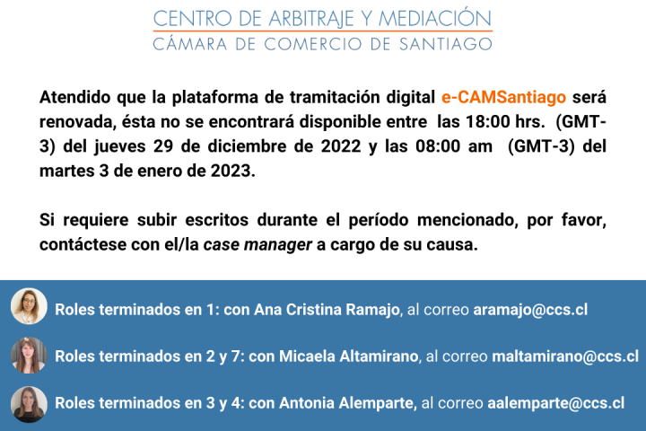 Actualización de e-CAMSantiago
